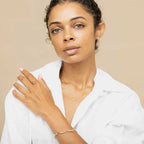 Love letter initial necklace | White Gold