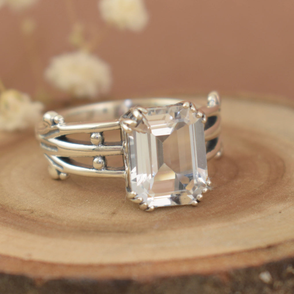 Iced Topaz Ring