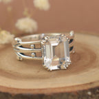 Iced Topaz Ring