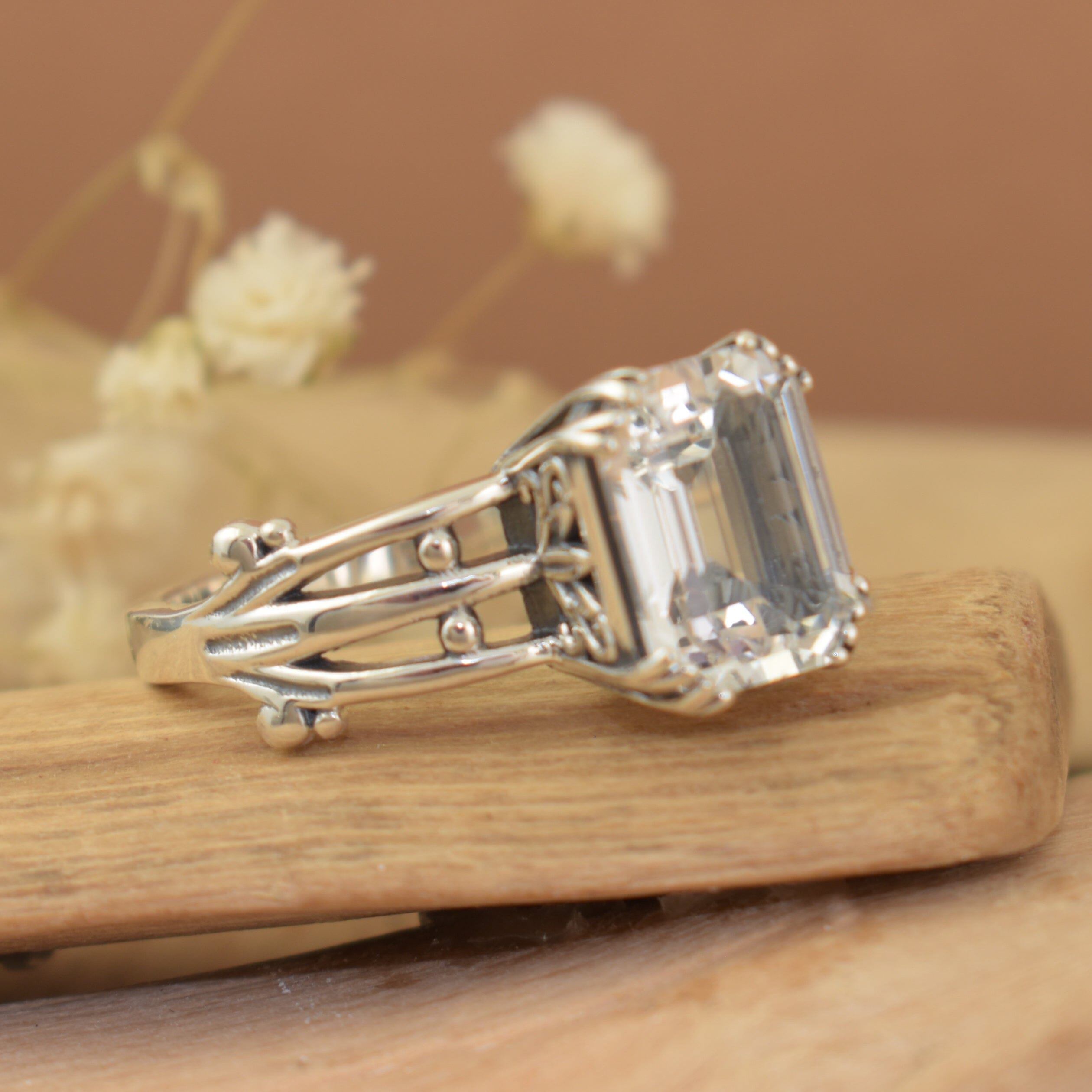Iced Topaz Ring