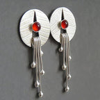 Exclusive Red Stone Drop Earrings