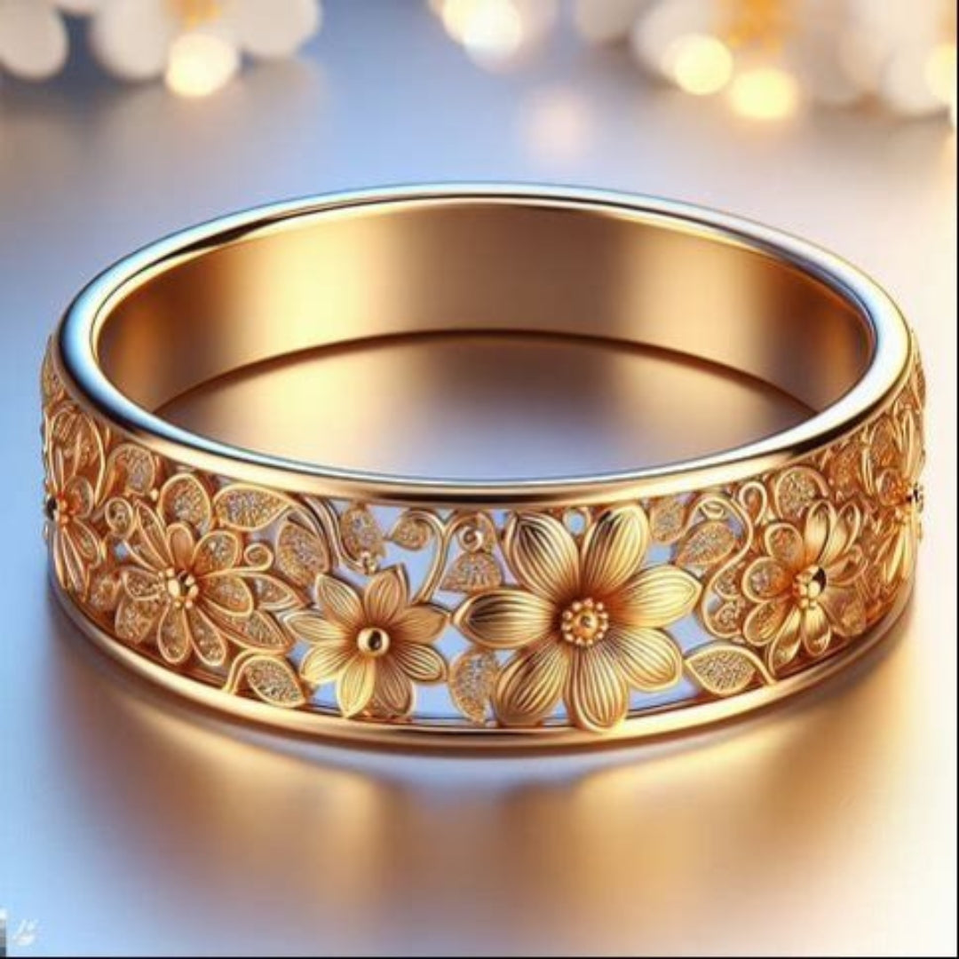 Gold Blossom Trail Ring