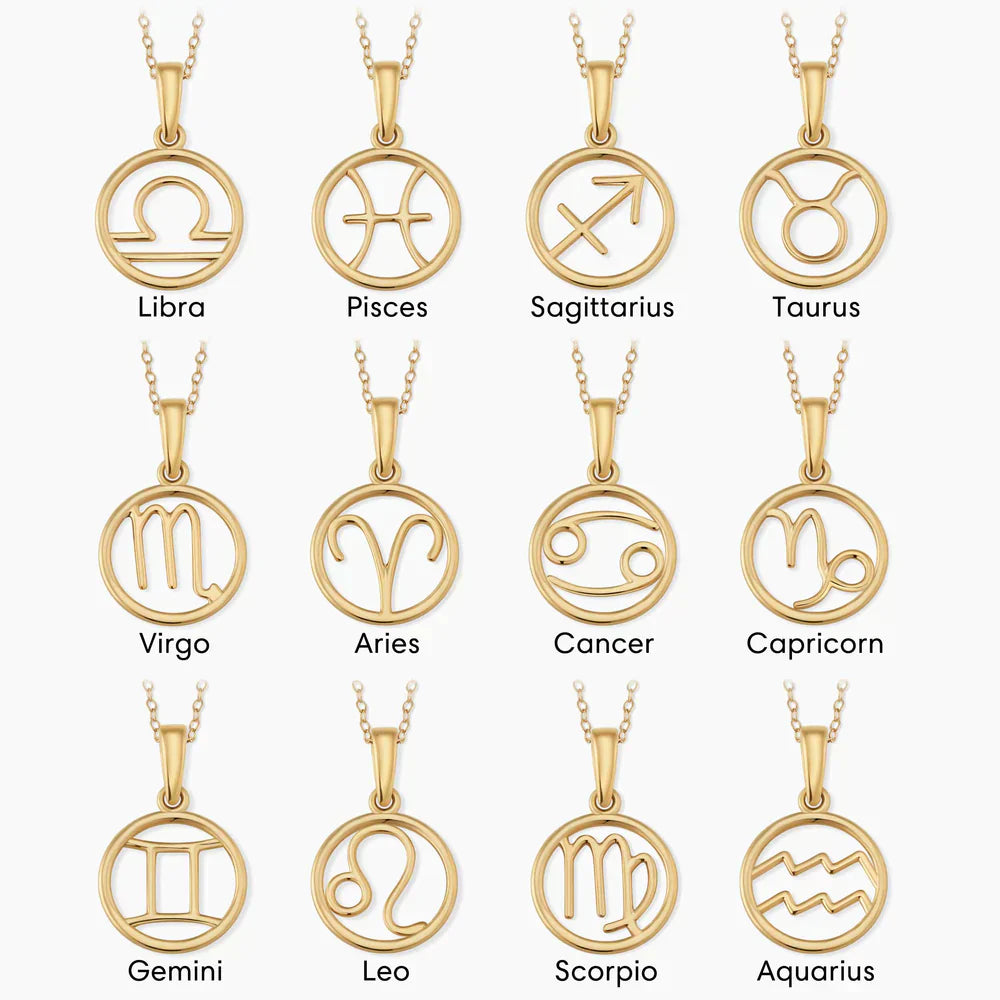 Gold Zodiac Sign Necklace