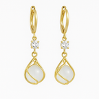 Retro Opal Drop Earrings