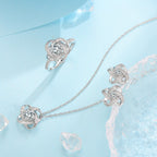 Fleur de Givre Clover Knot Set | White Gold