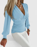 Loravine | Elegant V-Neck Top