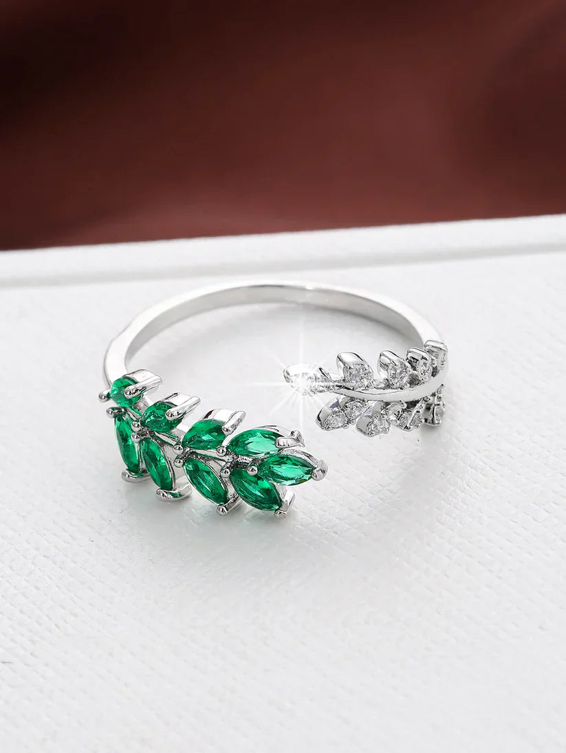 Radiance Green Silver Ring