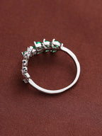 Radiance Green Silver Ring