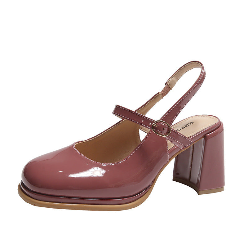 Elegant classic women's shoes with heel