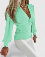 Loravine | Elegant V-Neck Top