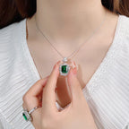 Glowing Green Gem Necklace