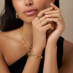 Gold Link T-Bar Bracelet