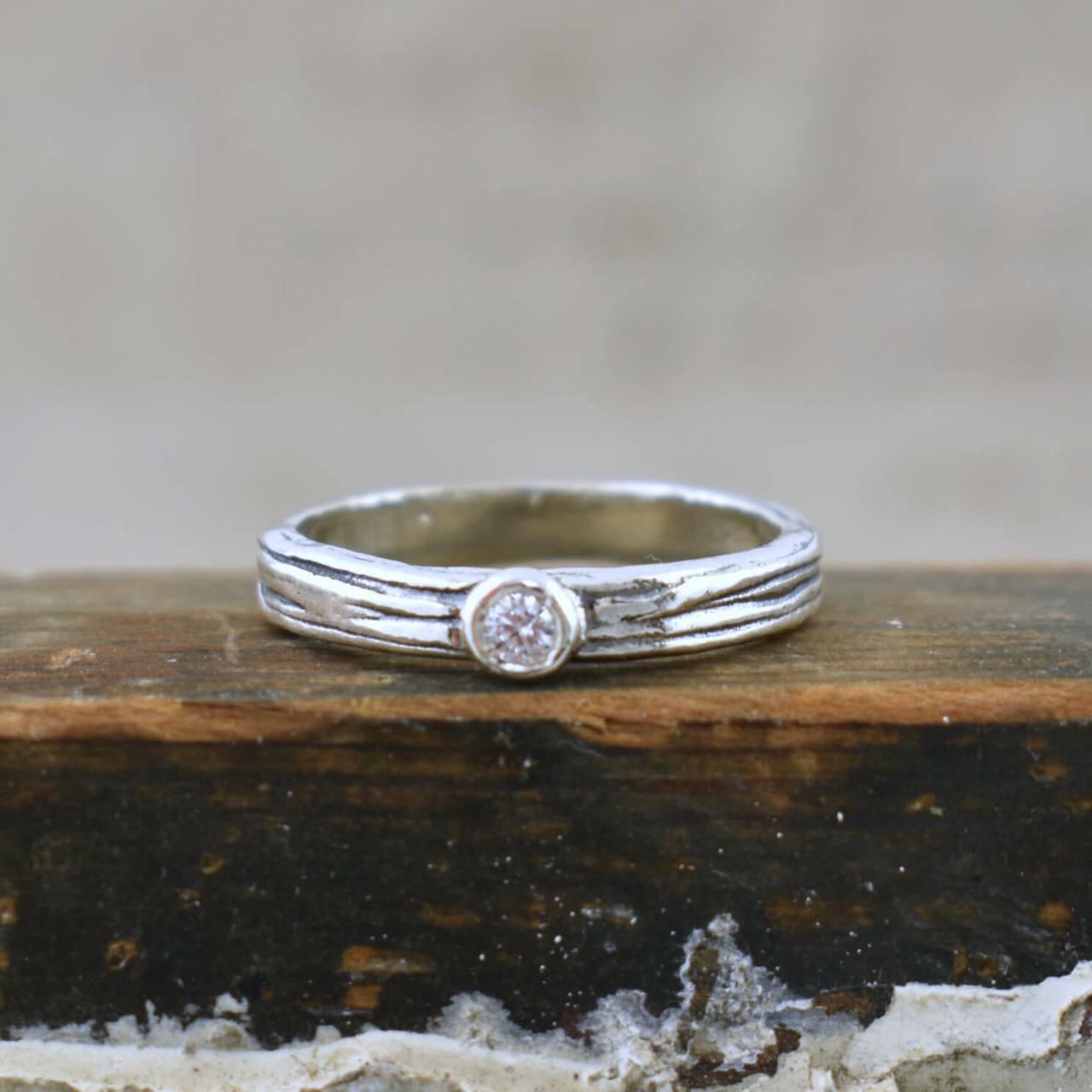 One Stone Stack Ring