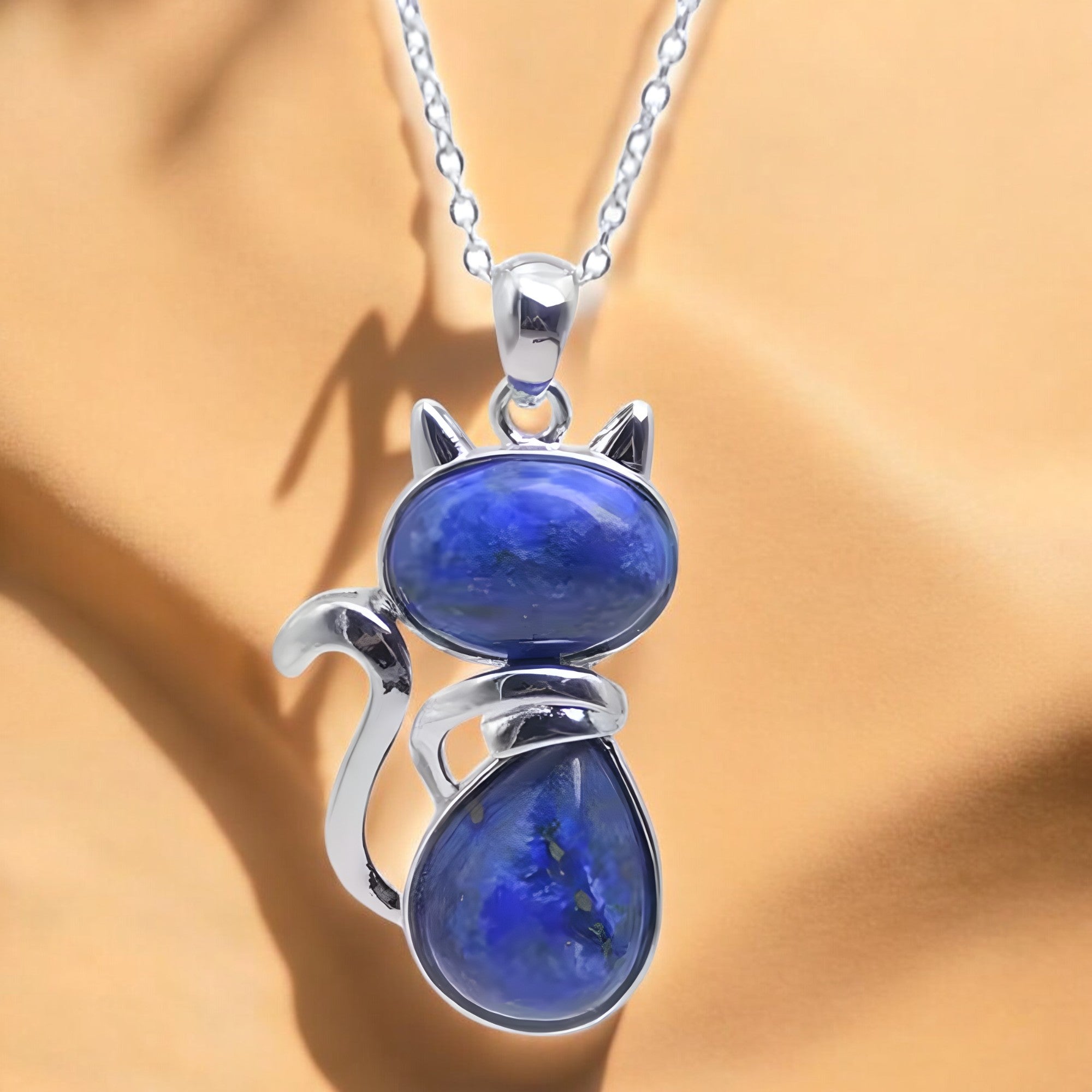 Timeless Cat Stone Necklace