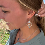 Opal Two Step Earrings