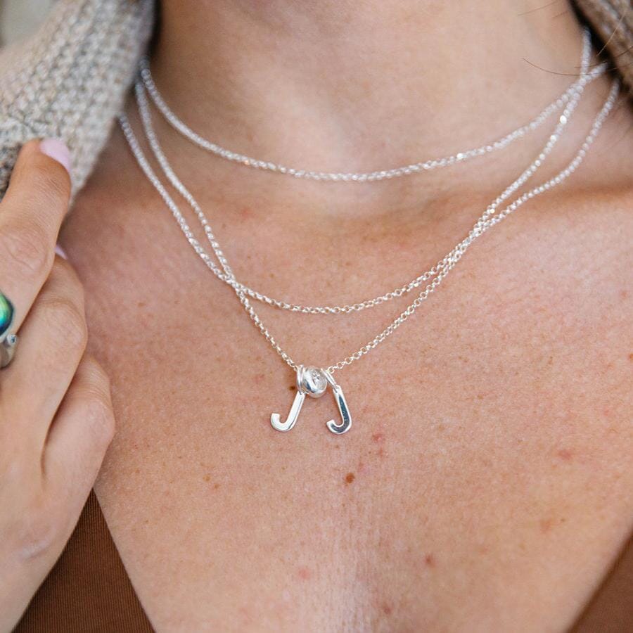 Polished Initial Pendant