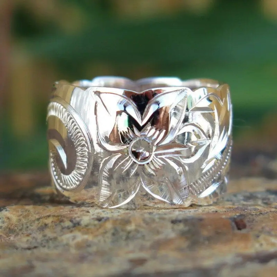 Silvered Blossom Ring