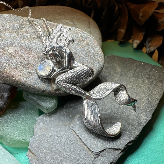 Moonstone Mermaid Necklace