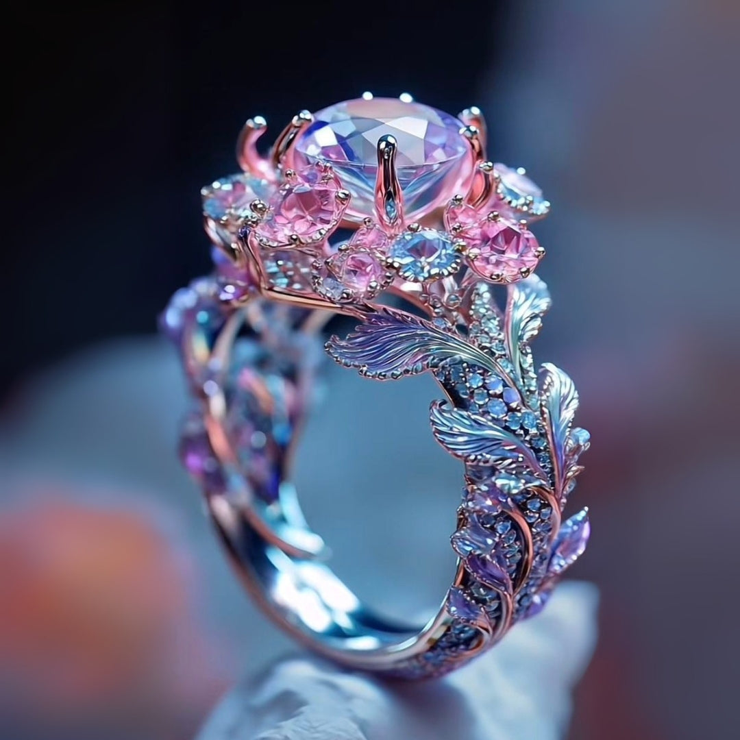 Colorful Exotic Crystalline Ring