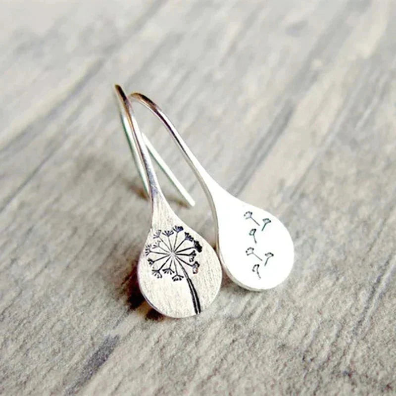 Daisy - Silver Dandelion Earrings