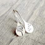 Exclusive 925 Silver Dandelion Earrings