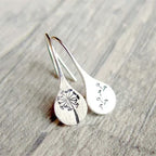 Exclusive 925 Sterling Silver Dandelion Earrings