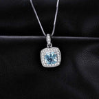 Women's Sky Blue Topaz Cut Silver Plated Jewelry Set