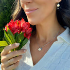 Personalized Birthstone Necklace (Gold)