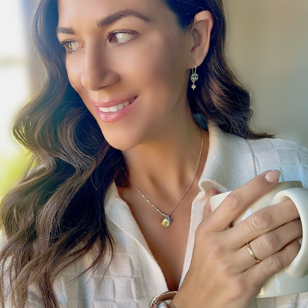 Personalized Birthstone Necklace (Gold)