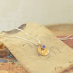 Personalized Birthstone Necklace (Gold)