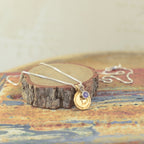 Personalized Birthstone Necklace (Gold)