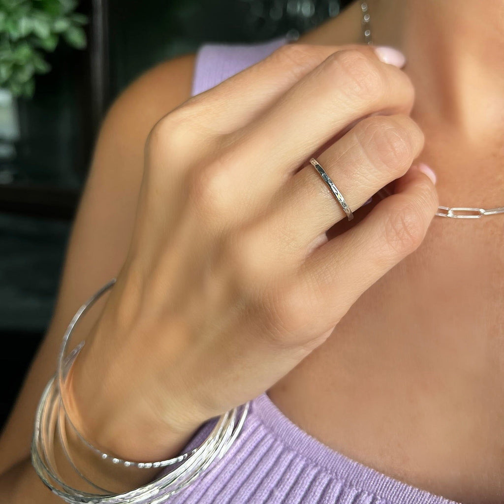 Plain Silver Stack Ring