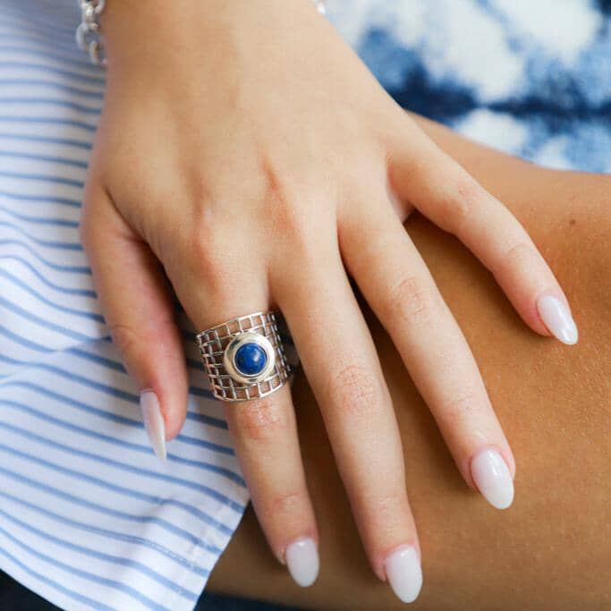 Lapis Basket Ring - Size 5
