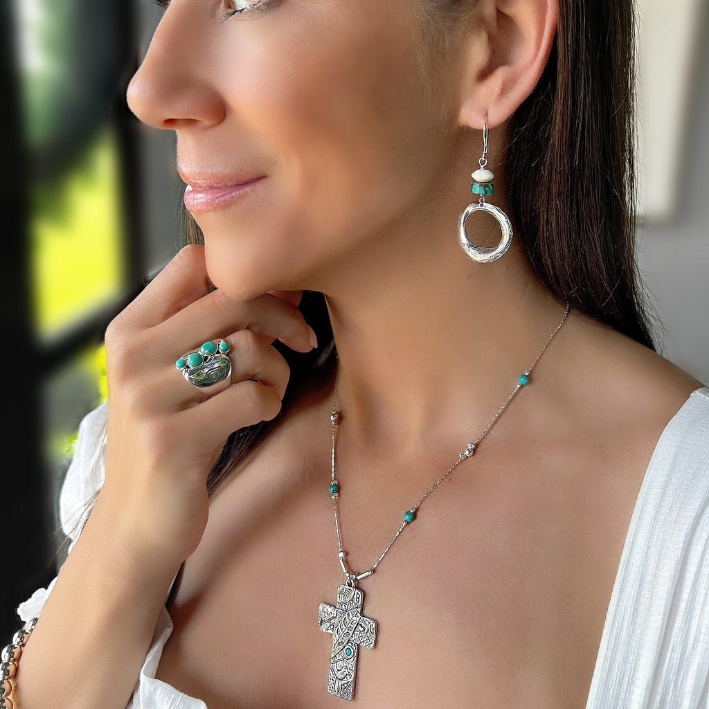 River-Stone Earrings