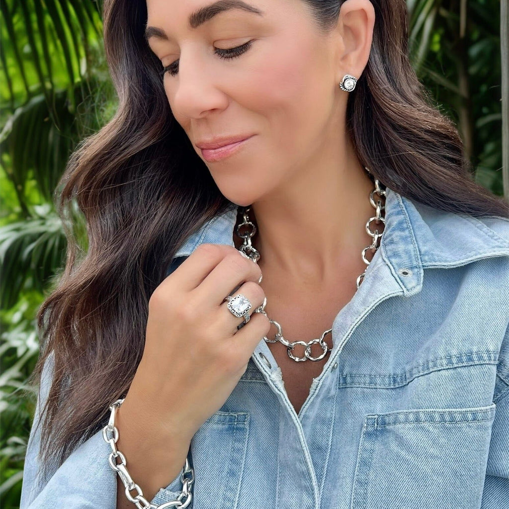 Round the Square Earrings