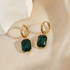 Vintage Crystal Earrings in Gold