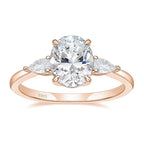 Trumium 3CT 925 Sterling Silver Engagement Rings 3-Stone Cubic Zirconia CZ Wedding Promise Rings  Wedding Bands for Women