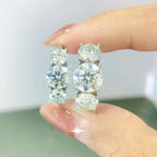 Real D Color VVS1 Round 2.0ctw Moissanite 3-Stone Ring 925 Pure Silver Jewelry Certified for Women Wedding Engagement Gift