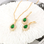 Thalienne Emerald Elegance Gold Jewelry Set