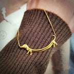 Gold-Tone Dachshund Necklace