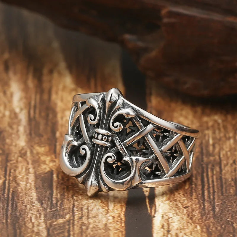 Handmade Silver Medieval Signet Adjustable Ring