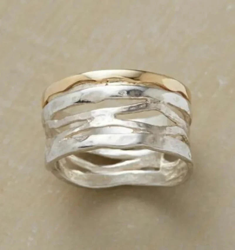 Vintage Layered Silver Ring