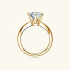 D Moissanite Ring 3ct Diamond Engagement Rings Solitaire for women 2ct Moissanite Ring Plated 14k Gold with Certificate