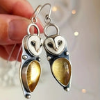 Boho Owl Drop Earrings
