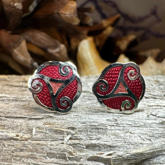 Celtic Spiral Stud Earrings