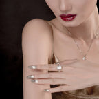 100% 925 Sterling Silver Ring 6 Carat Cushion Cut Sona Simulated Diamond CZ Cubic Zirconia Ring Engagement Wedding Jewelry