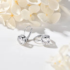 D Color Moissanite Clip Earrings for Girls 6.5mm/8mm Moissanite Diamond Round Earrings Silver 925 Jewelry Wedding Gift