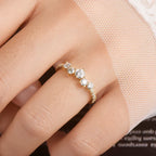 4mm&3mm&1.6mm D Color All Moissanite Ring S925 Silver for Women Lab Diamond Engagement Wedding Rings Promise Band Jewelry