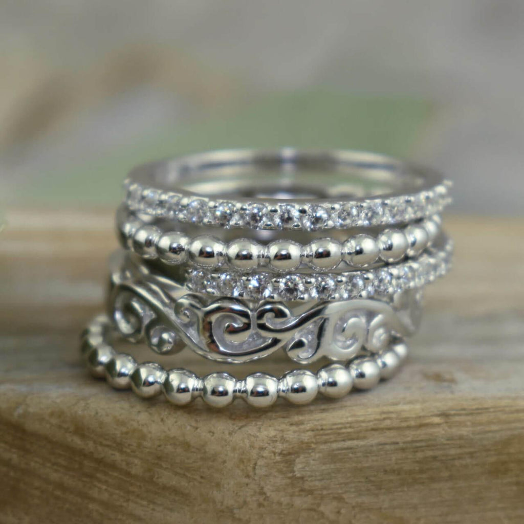 Scroll'n Bliss Rings (Set of 5)
