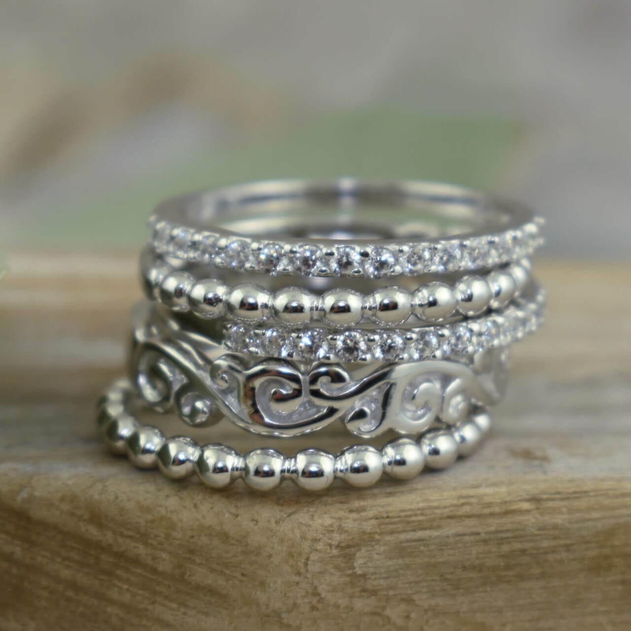 Scroll'n Bliss Rings (Set of 5)